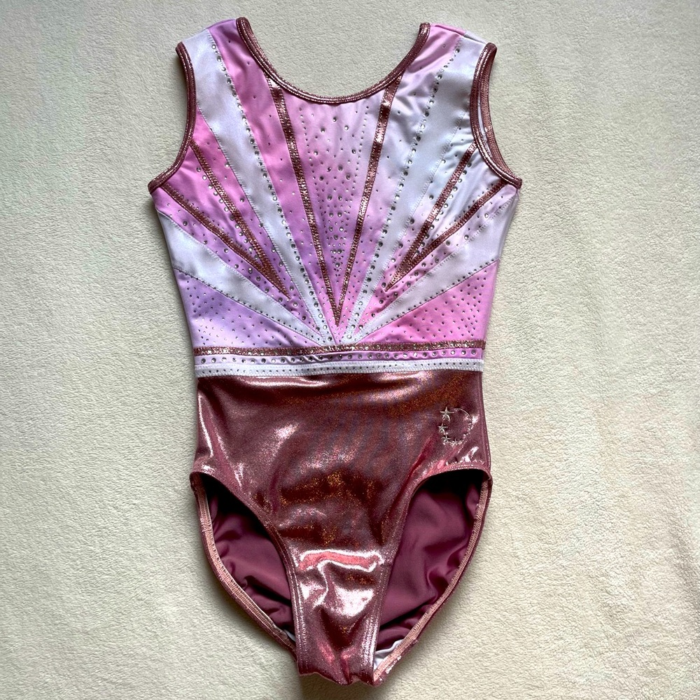 Pink little stars gymnastics leotard